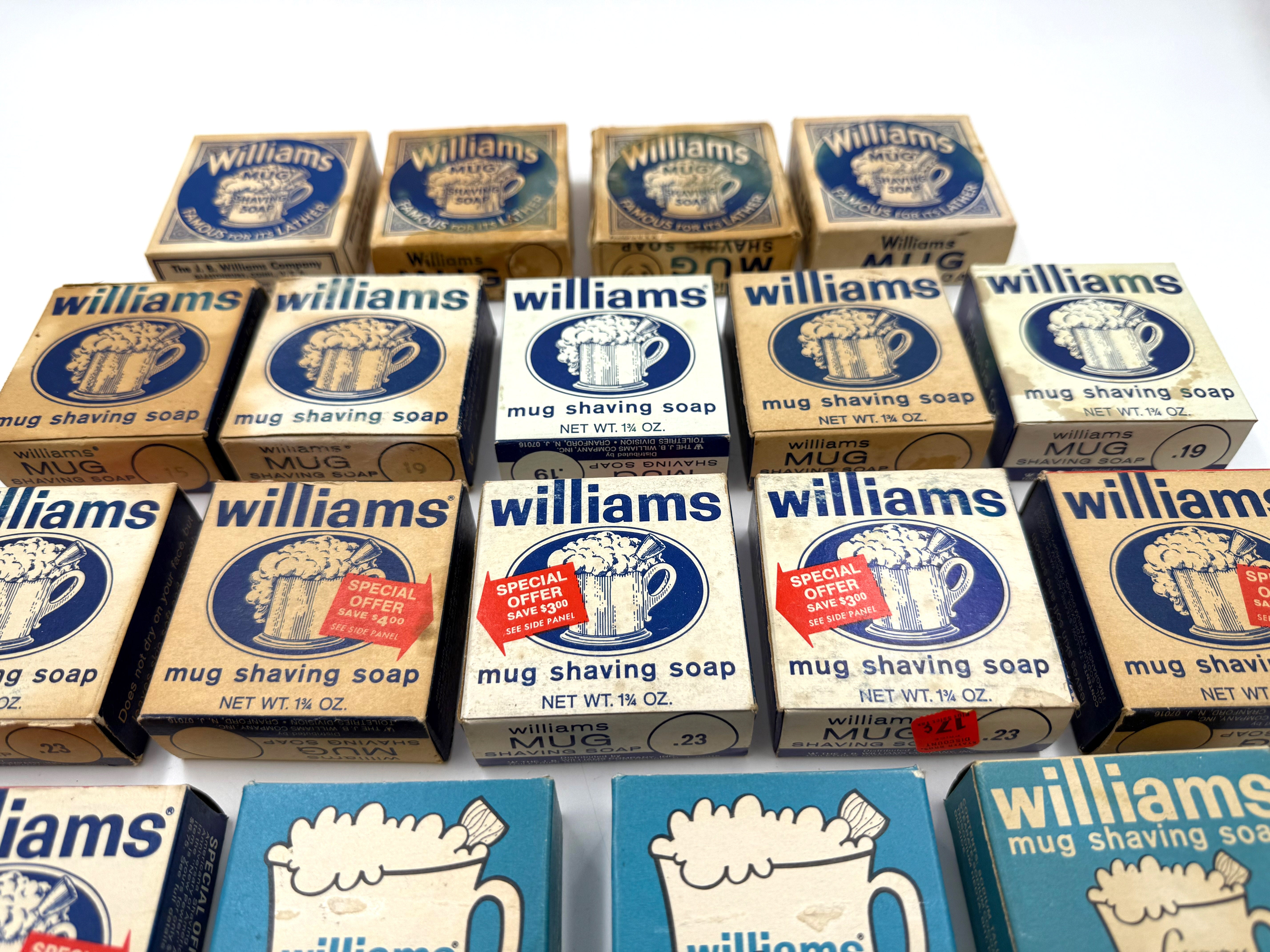 Vintage Williams Mug Shaving Soaps - unused in box