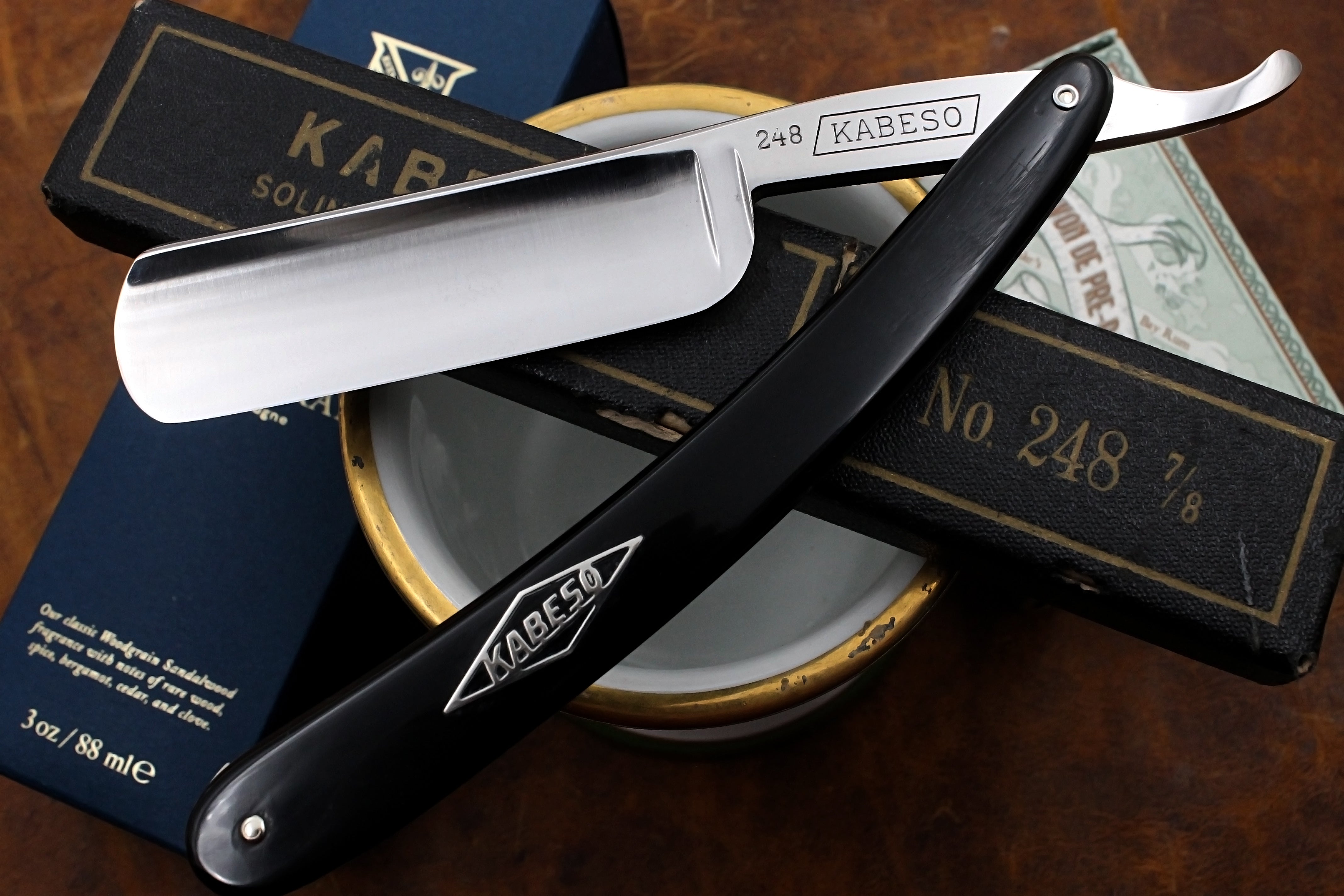 Kabeso No. 248 - 15/16 Full Hollow Blade - Excellent Restored Vintage Solingen Straight Razor - Shave Ready