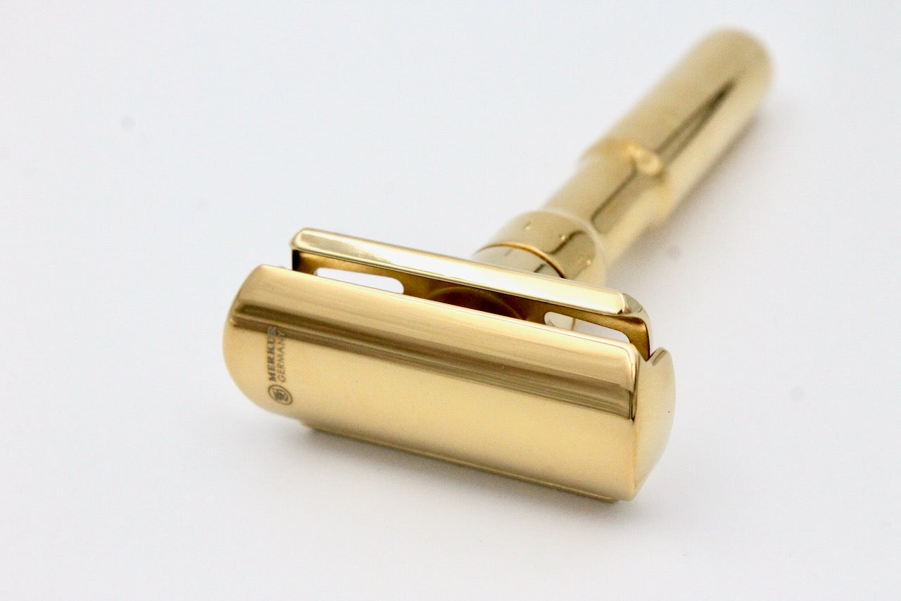 Merkur Futur Gold Finish Adjustable Double Edge Safety Razor