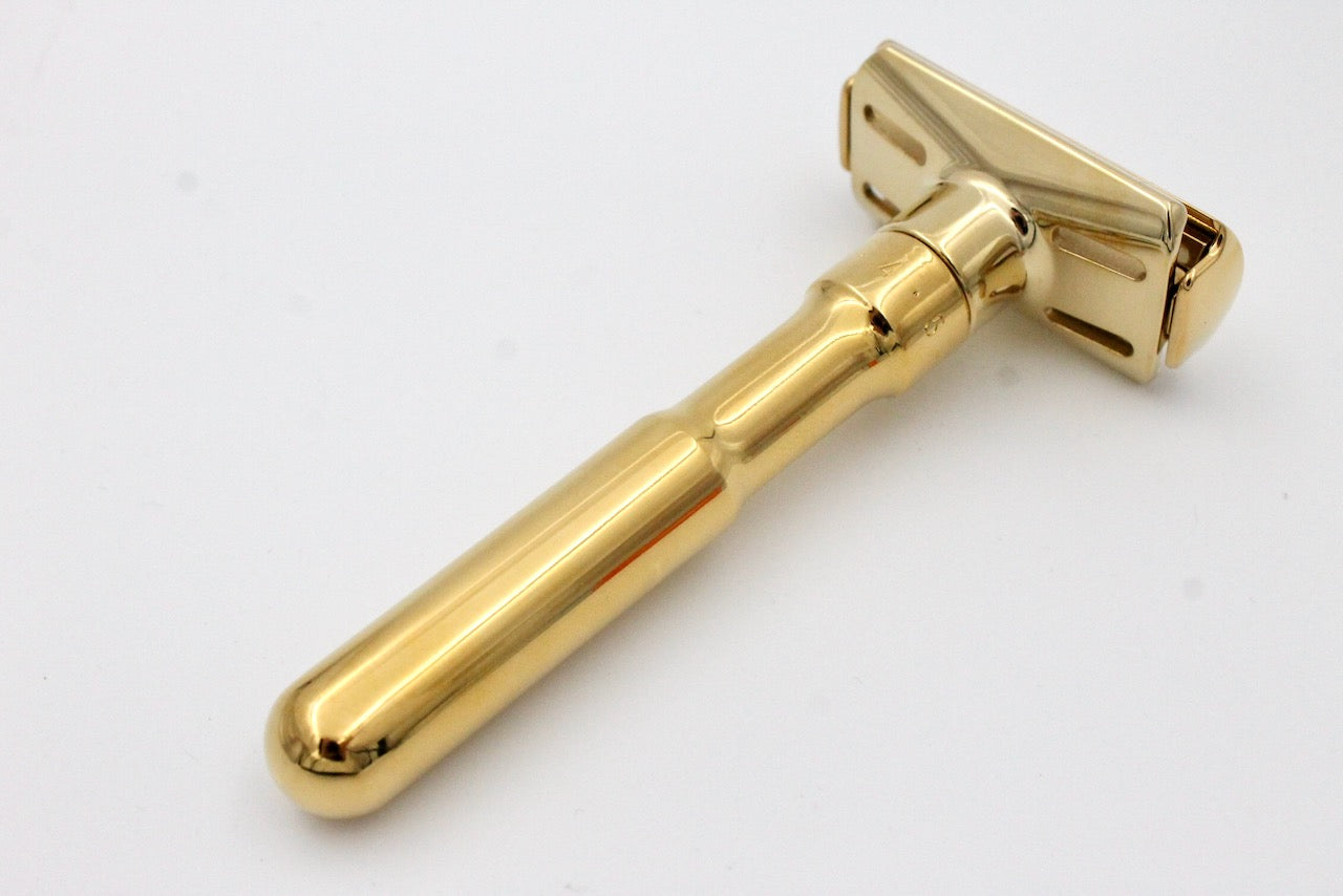 Merkur Futur Gold Finish Adjustable Double Edge Safety Razor