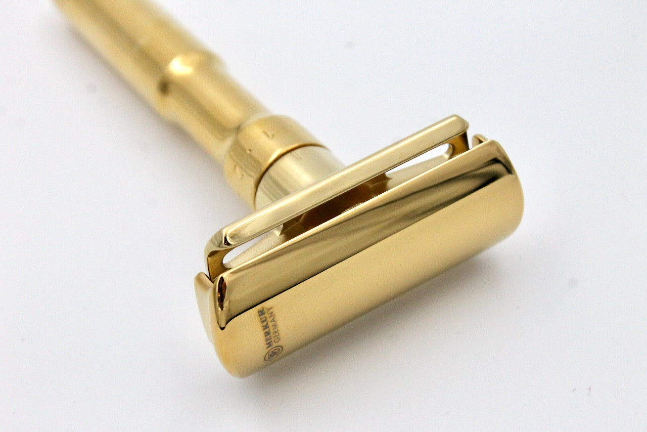 Merkur Futur Gold Finish Adjustable Double Edge Safety Razor