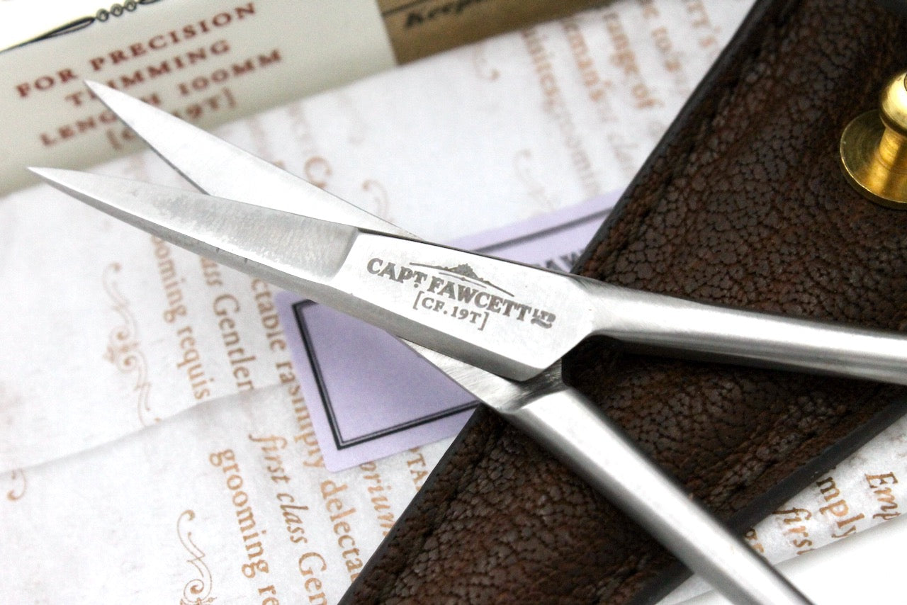 Captain Fawcett's Hand Crafted Grooming Scissor in Stainless Steel Matte Finish