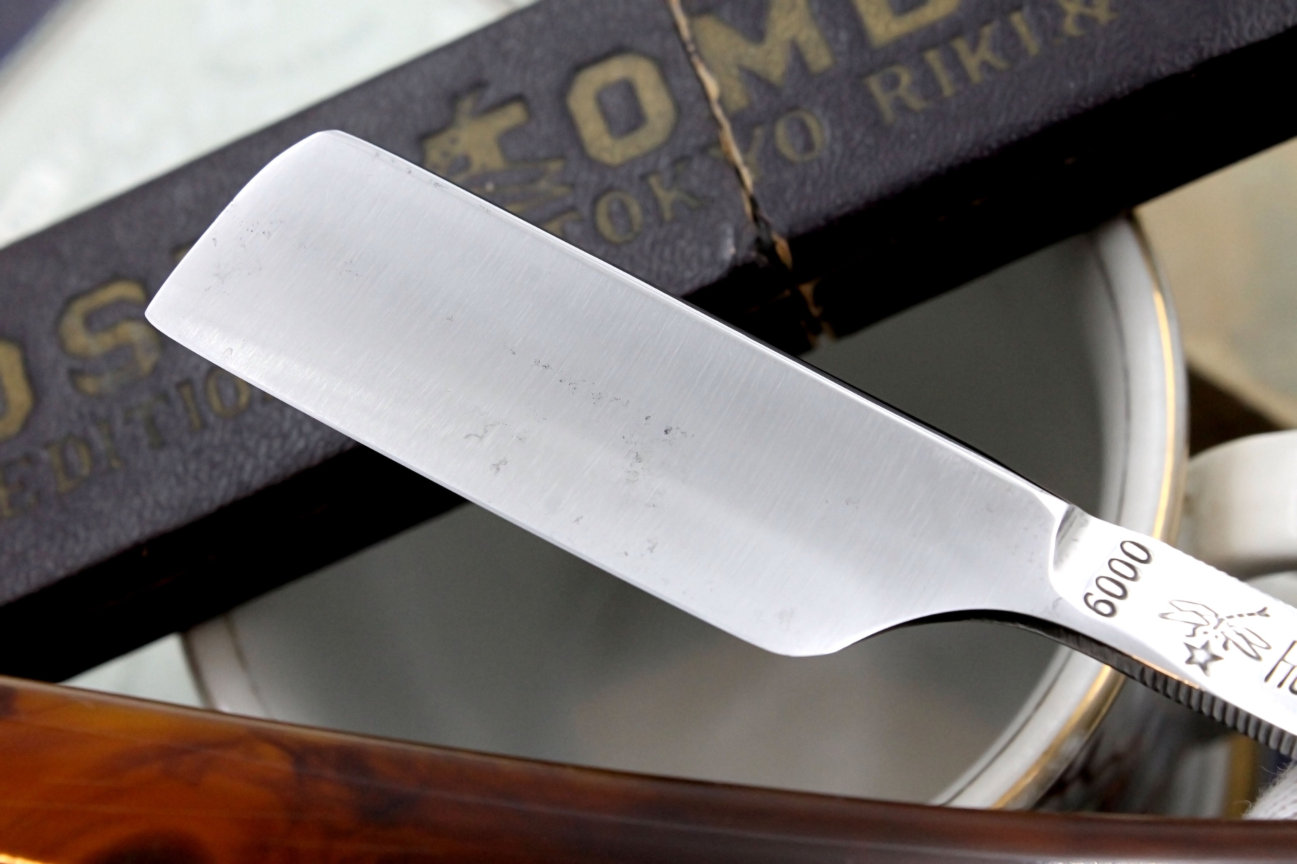 Hoshi Tombo 6000 - Excellent 6/8 Vintage Japanese Straight Razor - Shave Ready