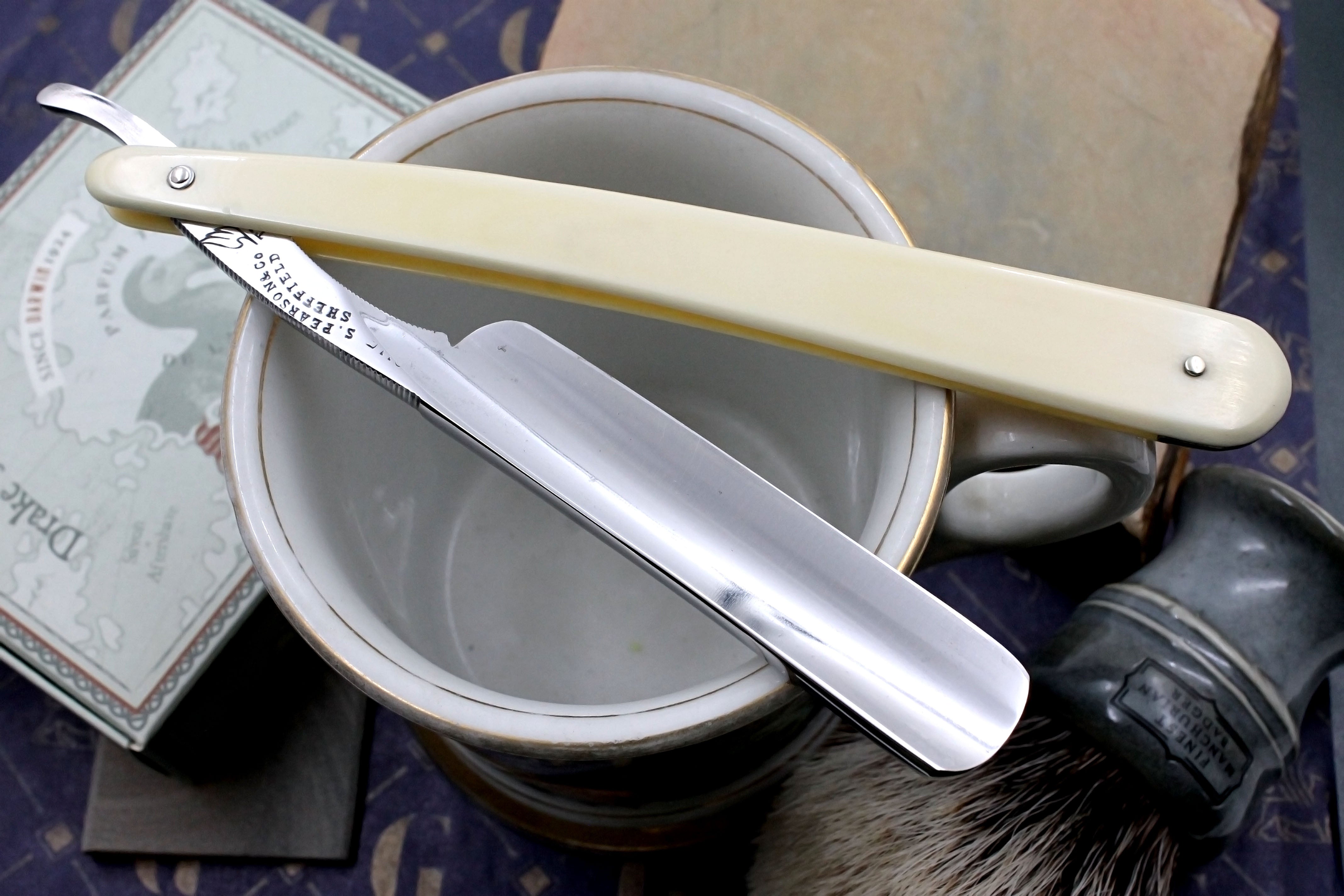 S. Pearson & Co. Excellent++ 5/8 Ivory Scaled- Vintage Sheffield Straight Razor - Shave Ready