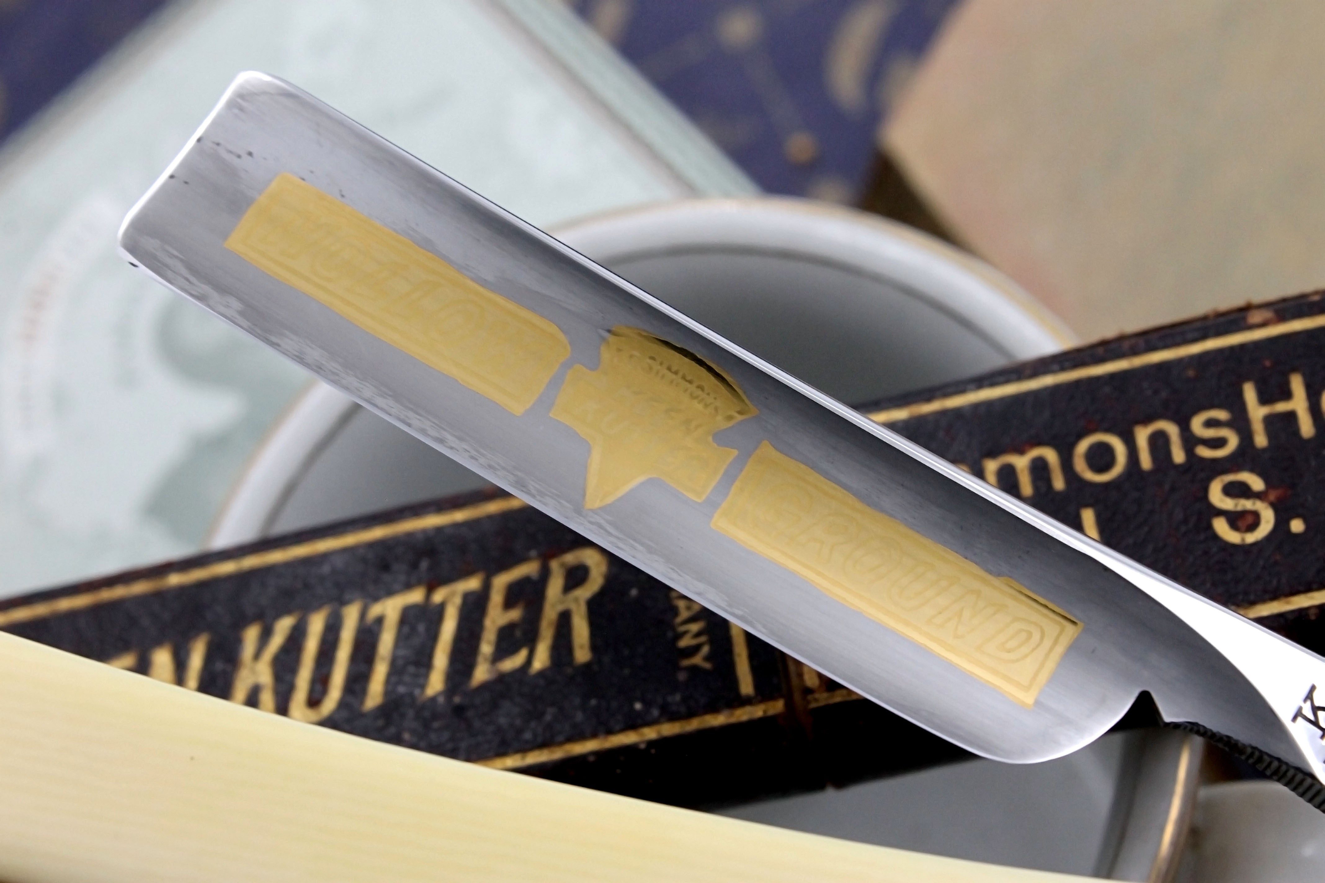 Keen Kutter - 5/8 Full Hollow Fancy Near Pristine Restored Vintage USA Straight Razor - Shave Ready