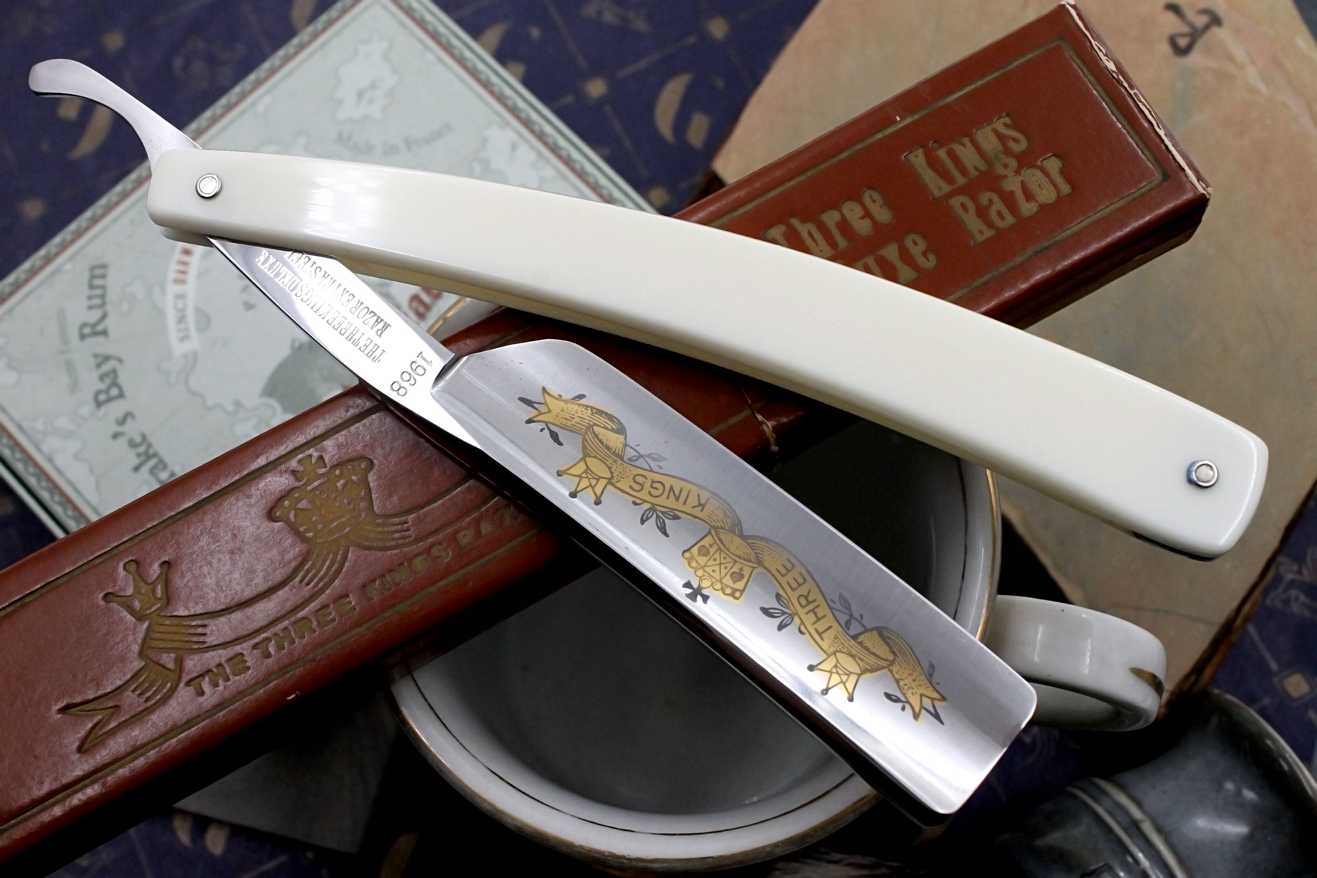 Three Kings 1968 - 13/16 Full Hollow Blade Like New - Vintage Japanese Straight Razor - Shave Ready