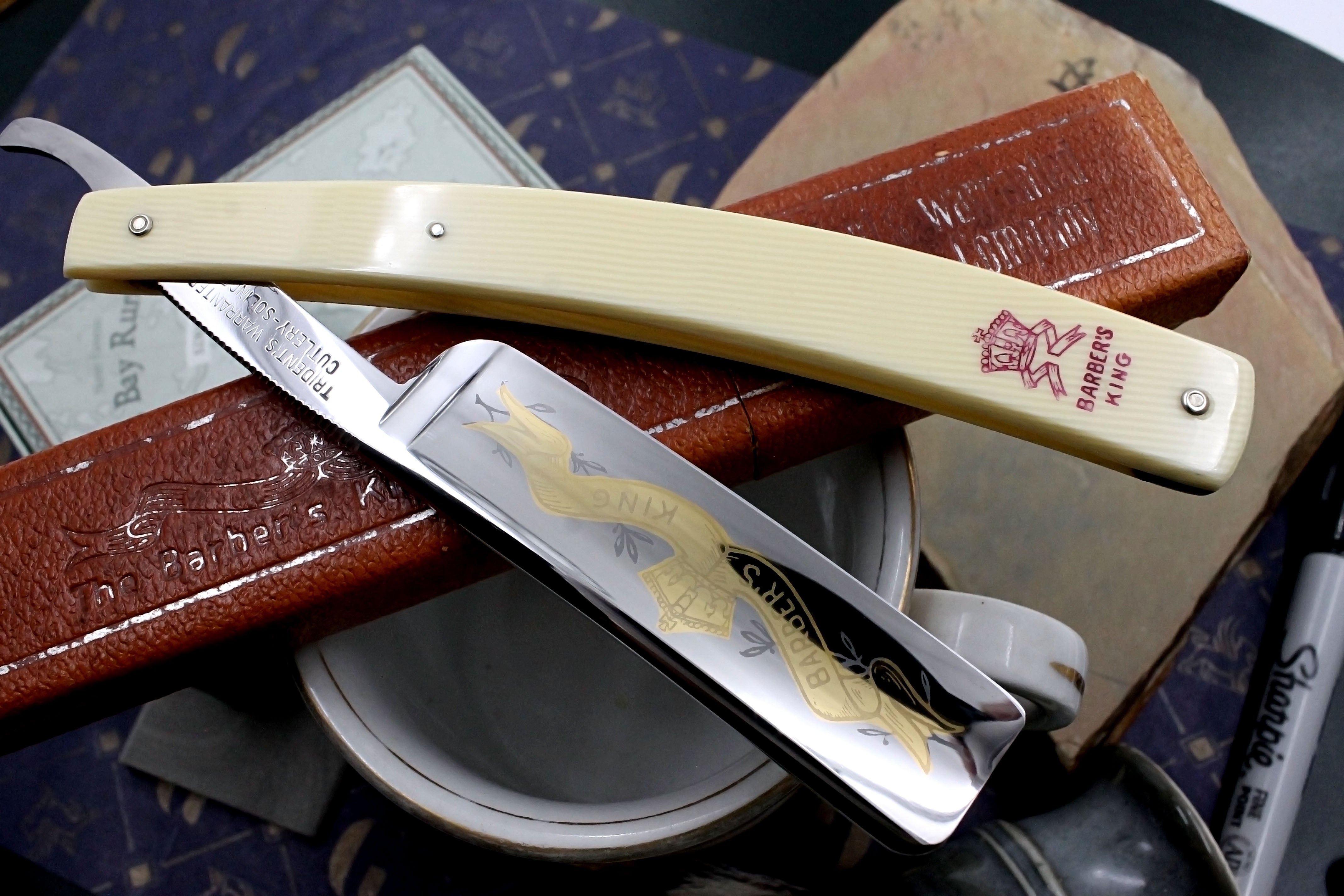 Ed Wusthoff Barber's King - Like New 13/16 Full Hollow Blade - Vintage Solingen Straight Razor - Shave Ready