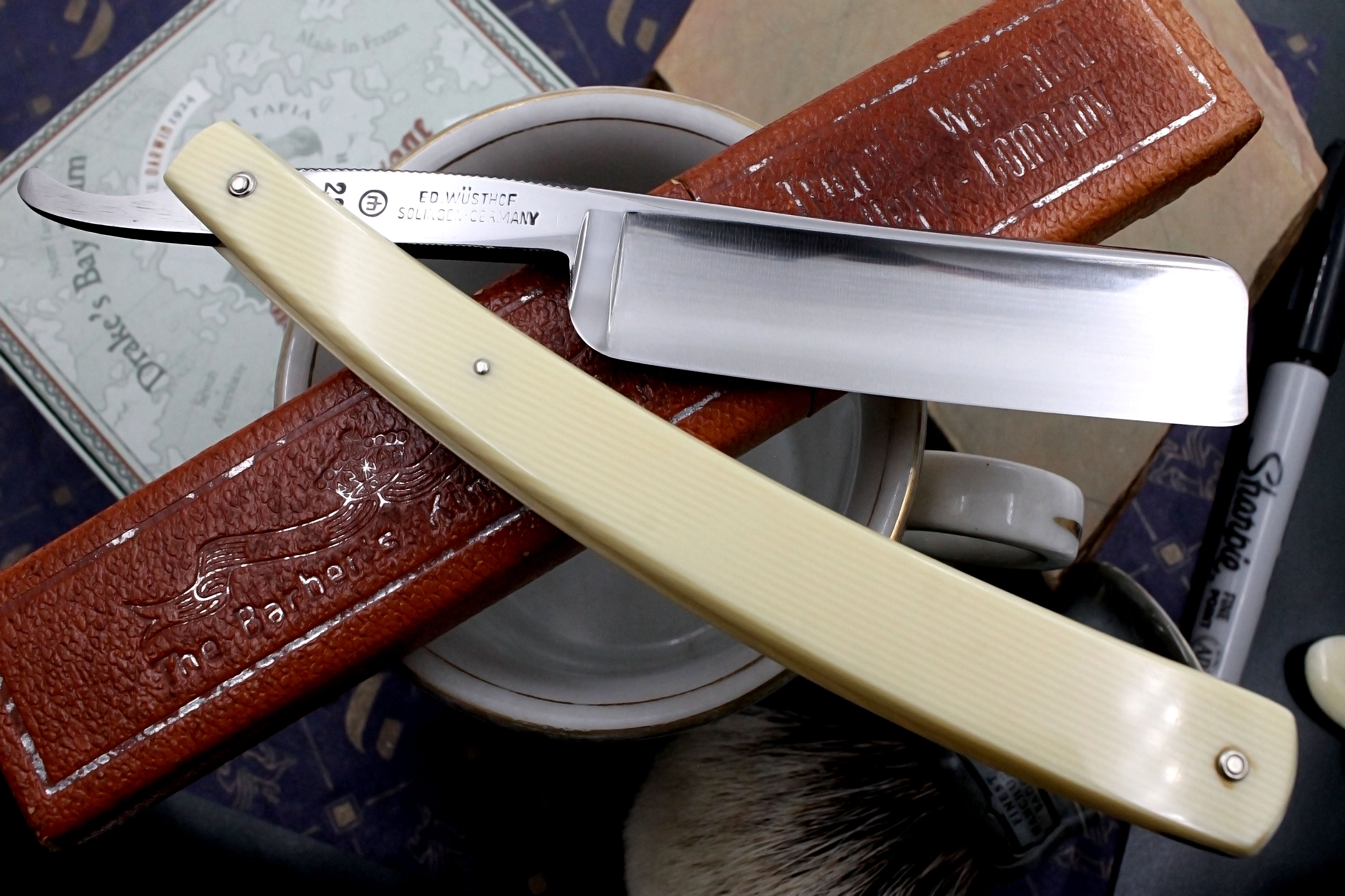 Ed Wusthoff Barber's King - Like New 13/16 Full Hollow Blade - Vintage Solingen Straight Razor - Shave Ready