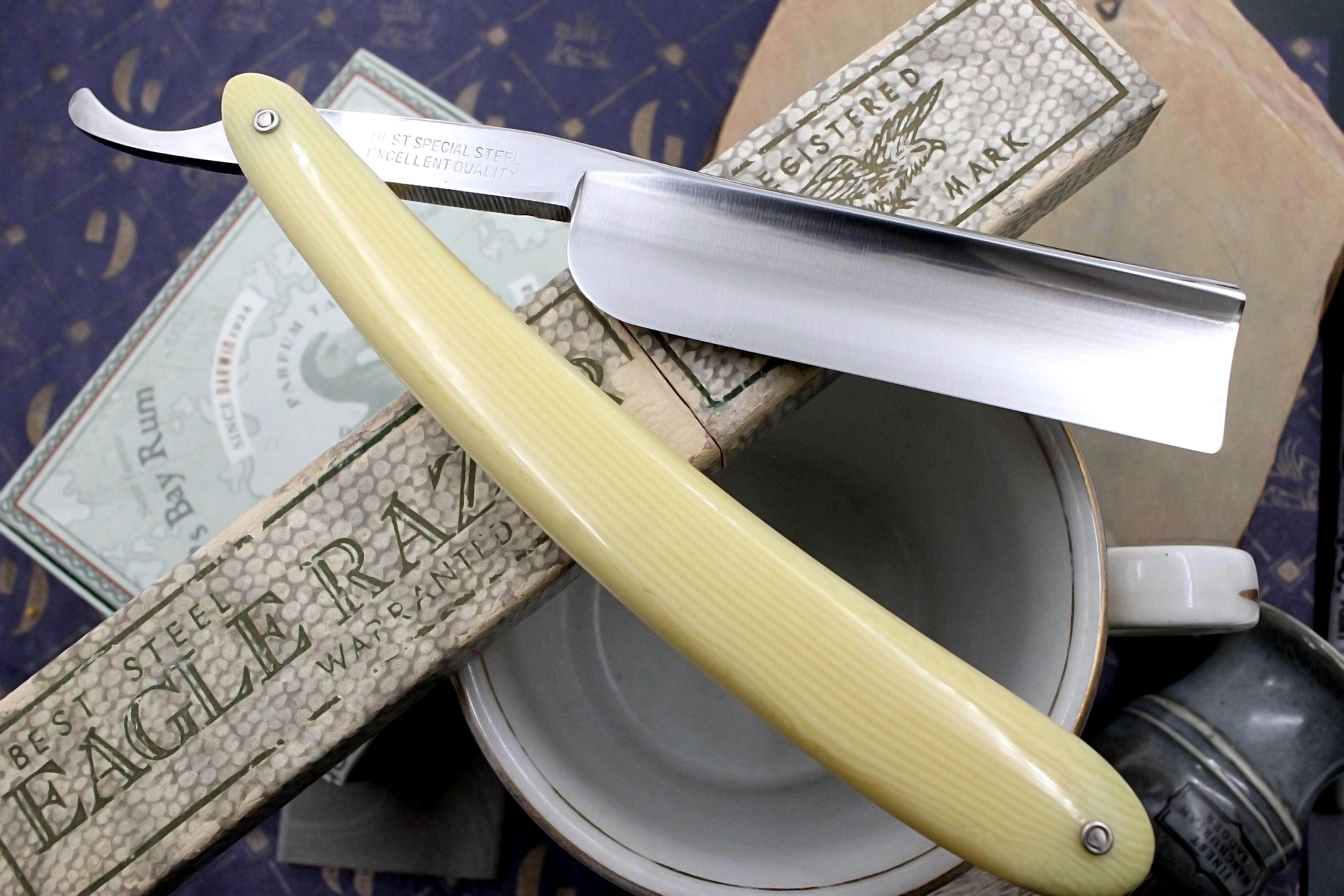 Eagle No. 123 - 13/16 Full Hollow Blade Like New - Vintage Japanese Straight Razor - Shave Ready