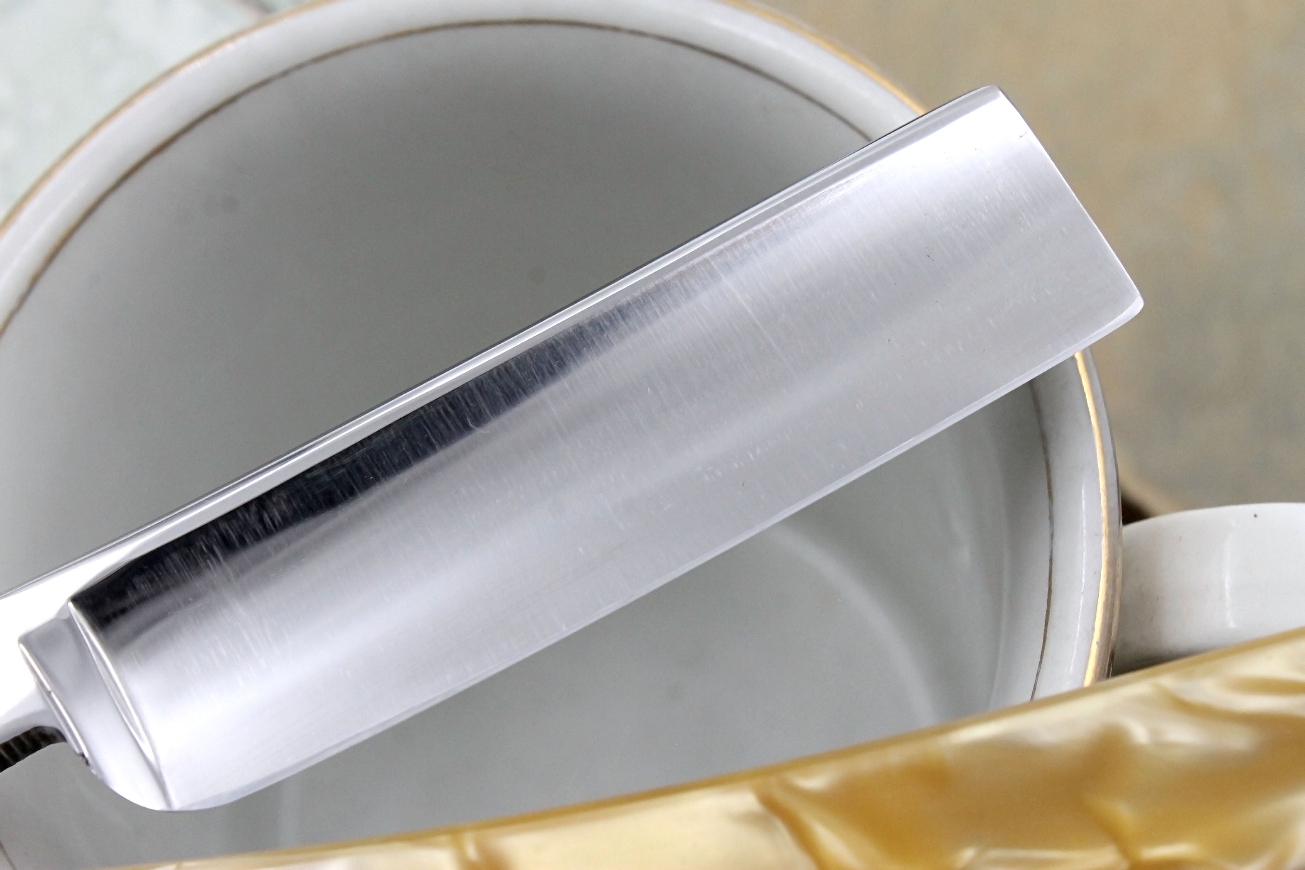 Schulkze Inox Stainless 6/8 - Full Hollow Blade Restored - Solingen Vintage Straight Razor - Shave Ready