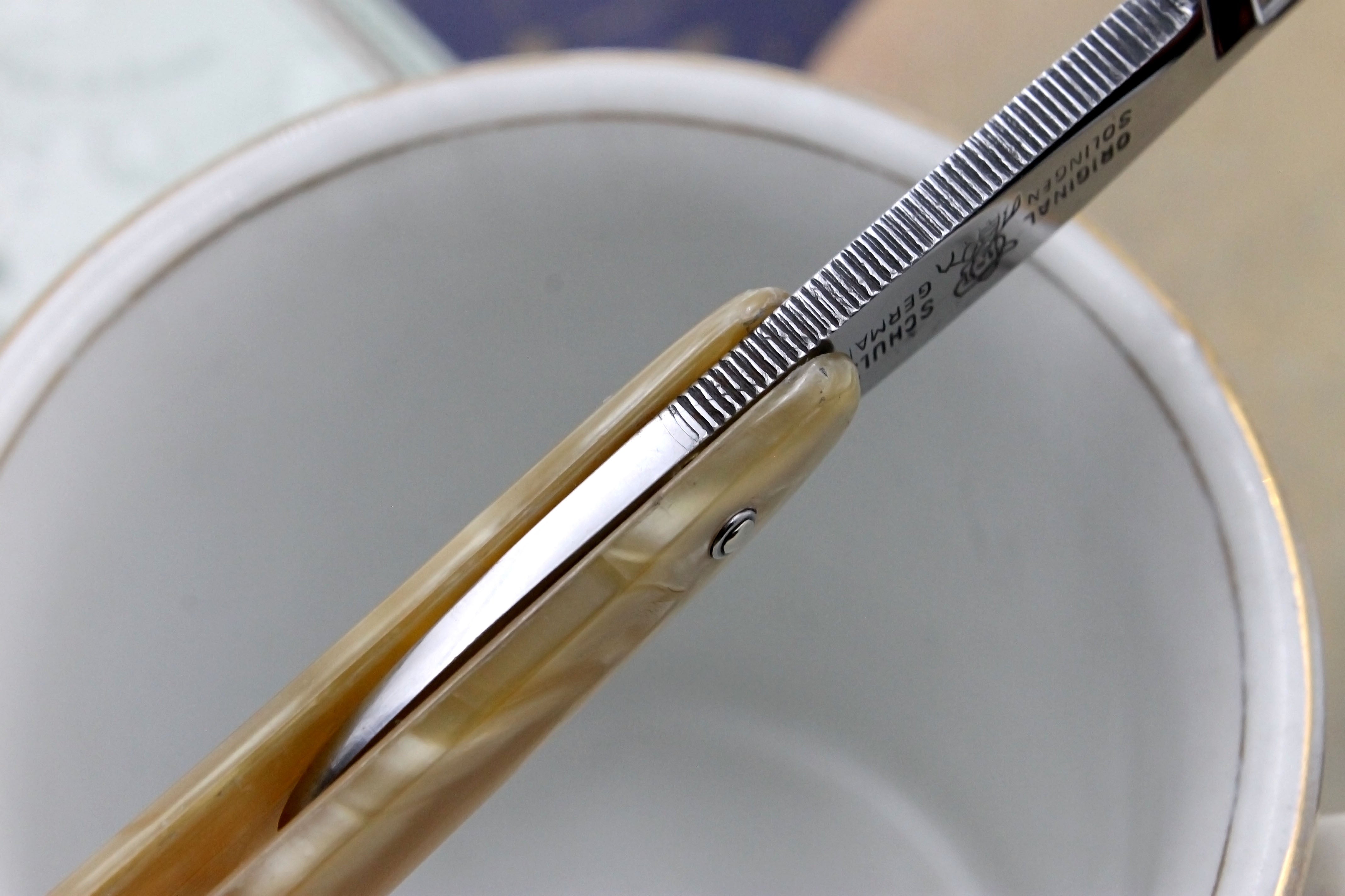 Schulkze Inox Stainless 6/8 - Full Hollow Blade Restored - Solingen Vintage Straight Razor - Shave Ready