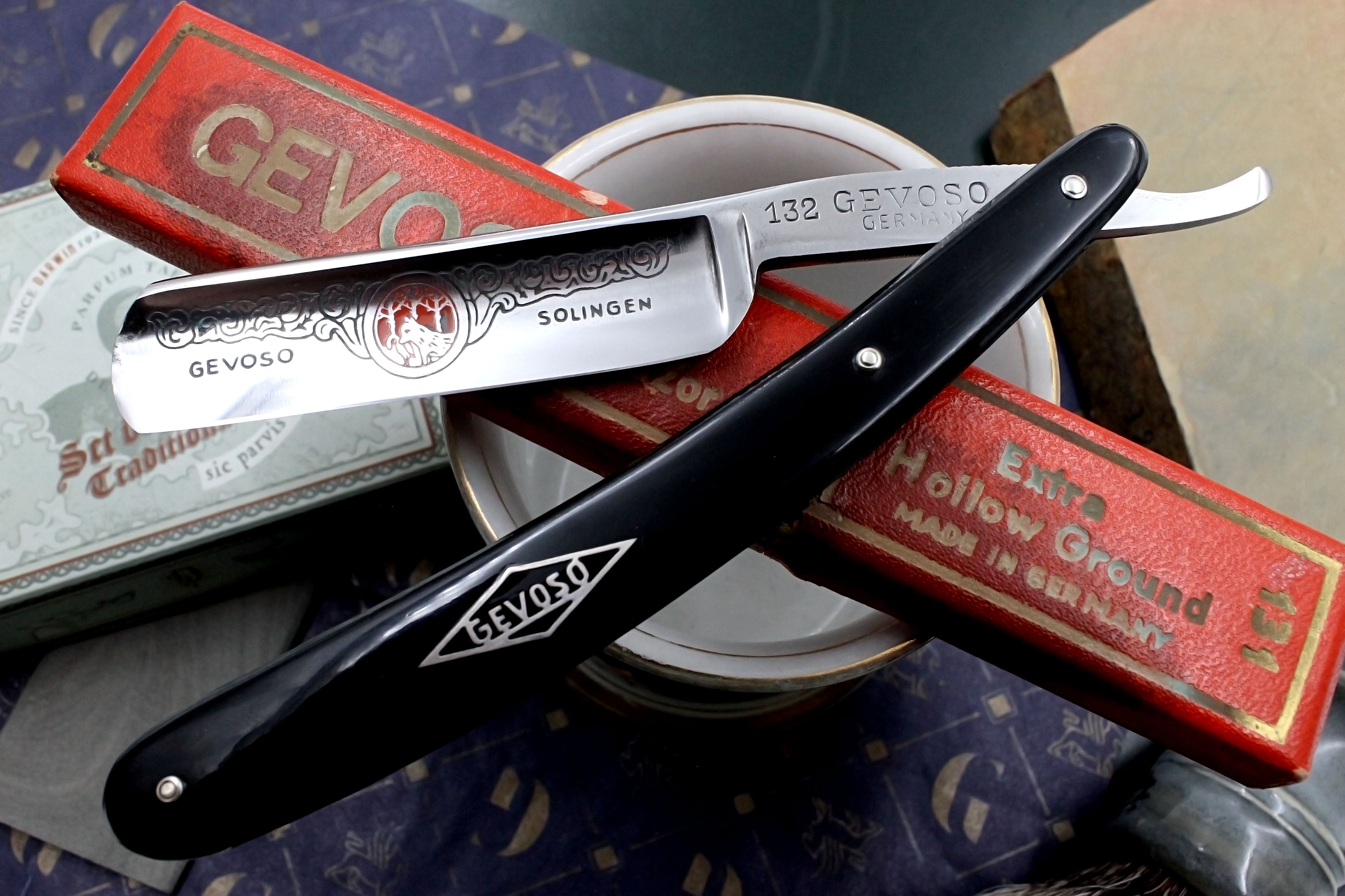 Gevoso No. 132 6/8 Full Hollow Blade - Excellent Restored Vintage Solingen Straight Razor - Shave Ready