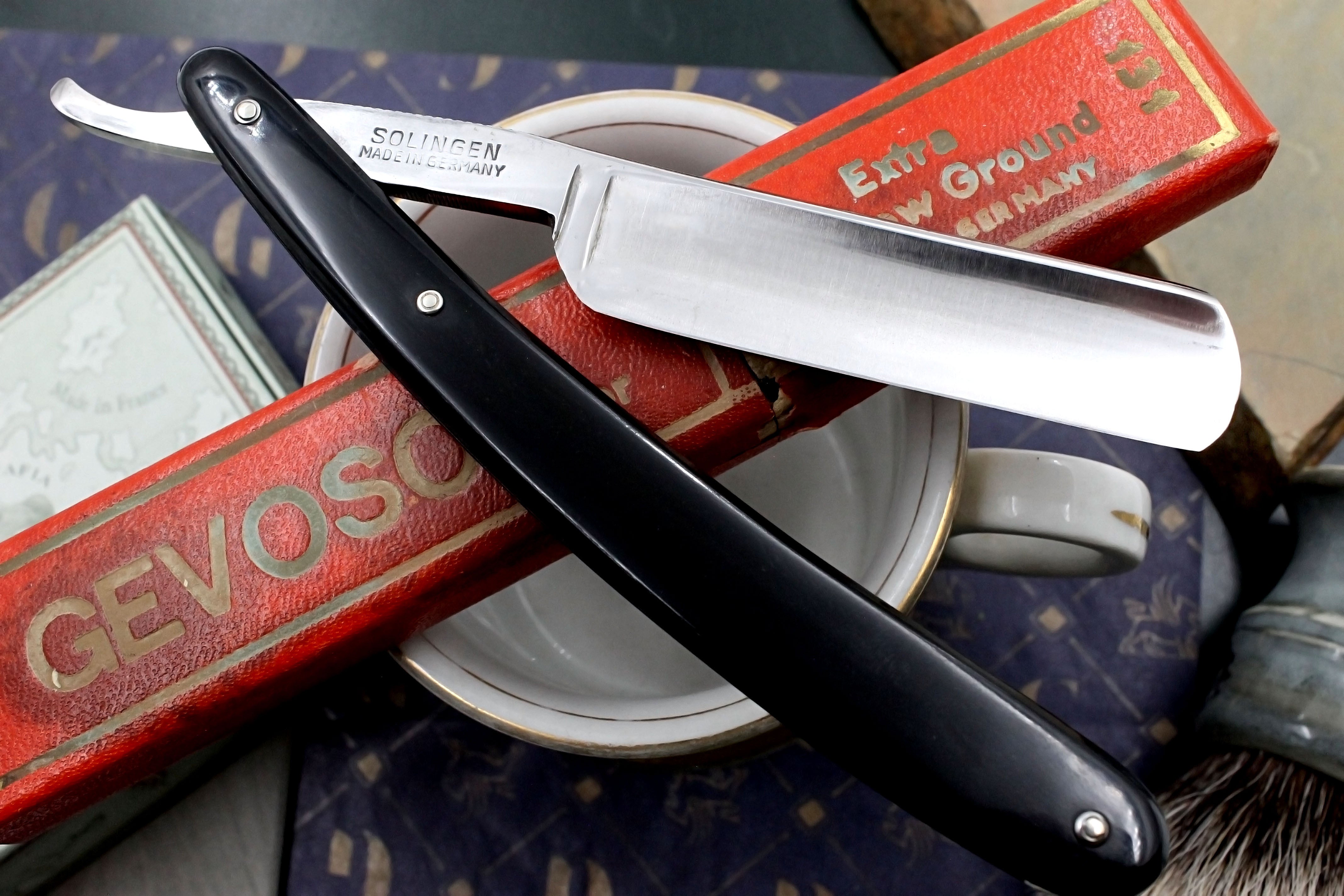 Gevoso No. 132 6/8 Full Hollow Blade - Excellent Restored Vintage Solingen Straight Razor - Shave Ready