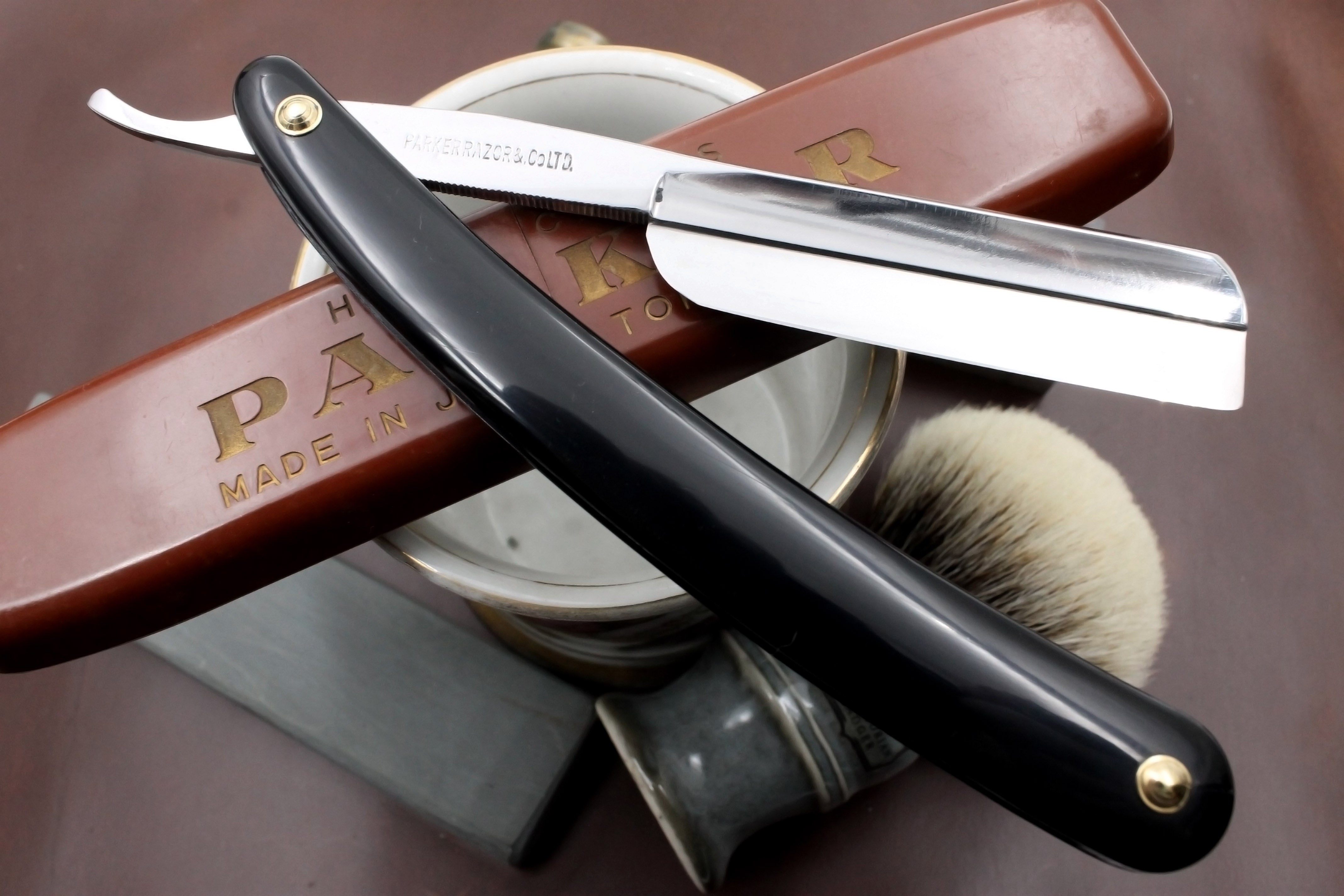 Parker 720 Swedish Steel Frameback - Excellent 6/8 Vintage Japanese Straight Razor - Shave Ready