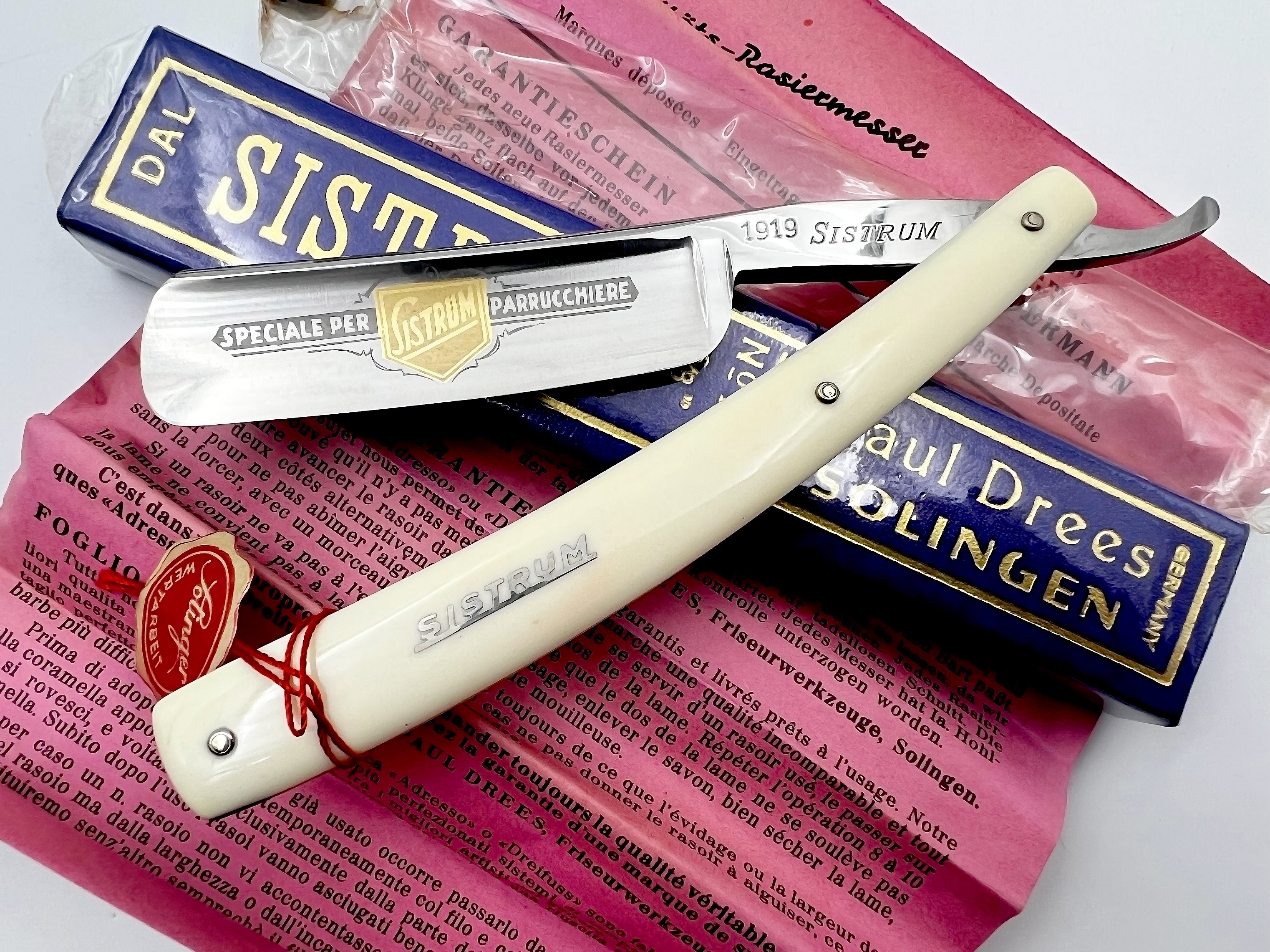 Paul Drees "Sistrum" - RARE NOS 6/8 Full Hollow Vintage Straight Razor