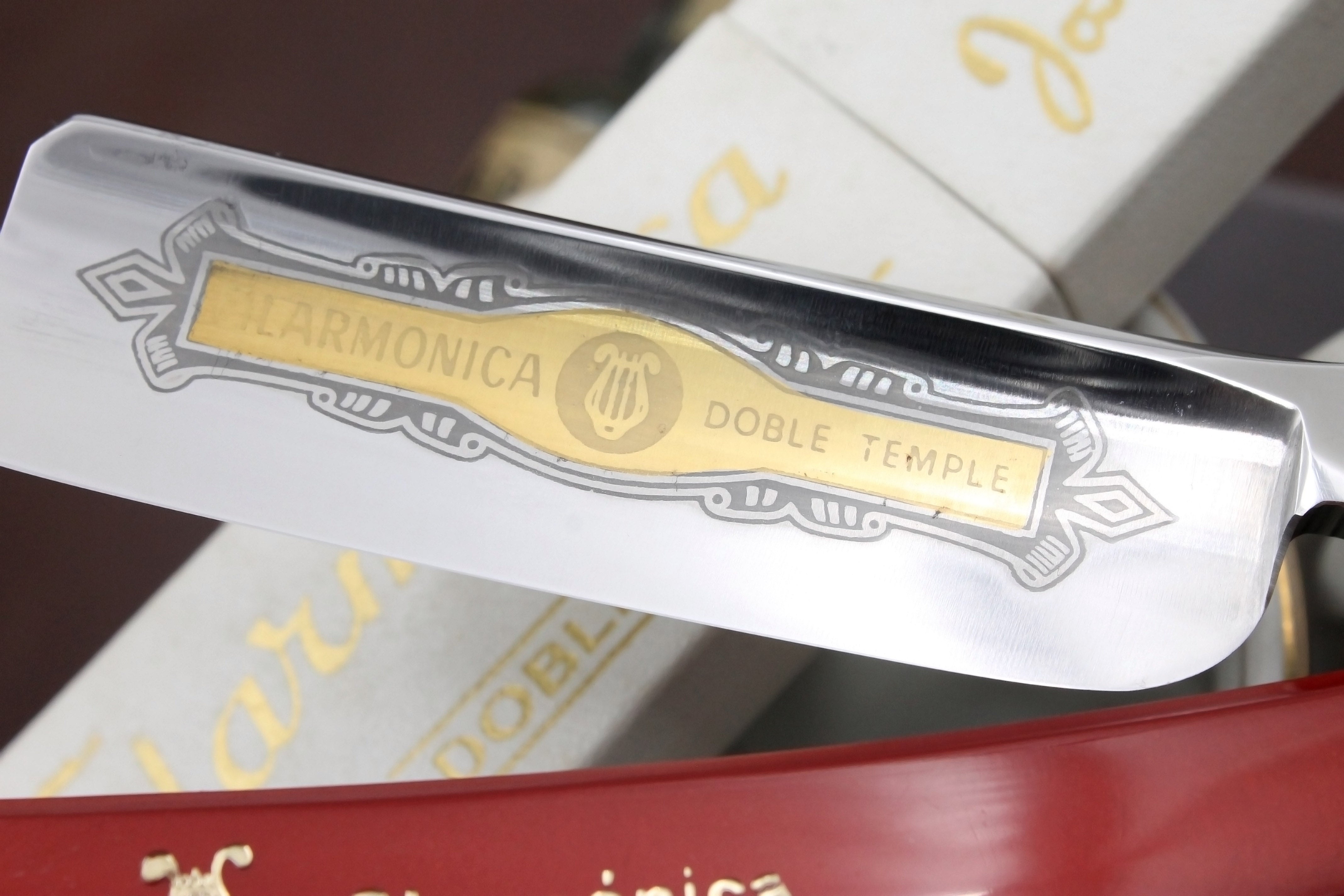 Filarmonica JMP Doble Temple No. 14 15/16" Full Hollow Blade - Near Pristine Vintage Spanish Straight Razor - Shave Ready