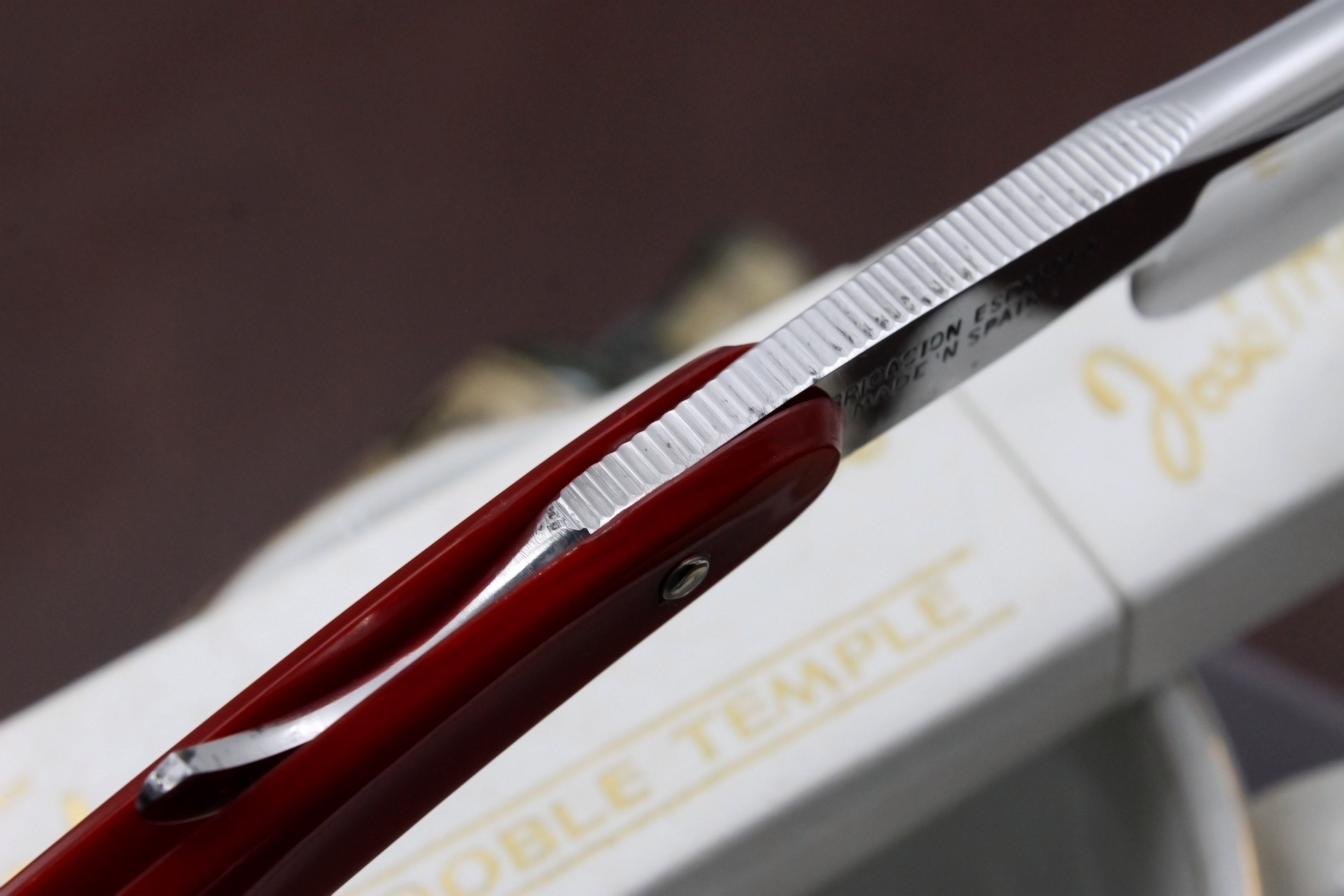 Filarmonica JMP Doble Temple No. 14 15/16" Full Hollow Blade - Near Pristine Vintage Spanish Straight Razor - Shave Ready