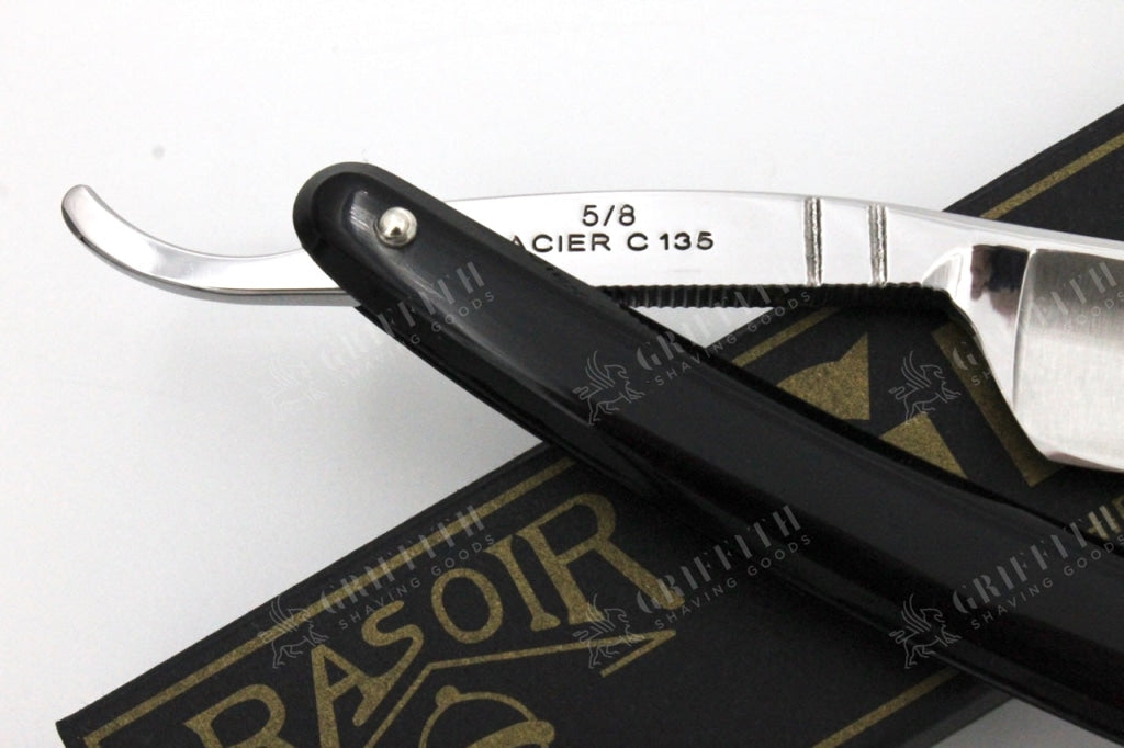 Le Grelot Medaille d'or Paris 1931 by Thiers Issard 6/8 Black Scales -  Full Hollow Ground Straight Razor